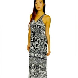 Hale Bob Moroccan Print Maxi Dress
